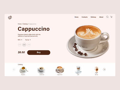 UX/UI Design Product Card cafe coffee coffee shop design figma product card ui ux web web design