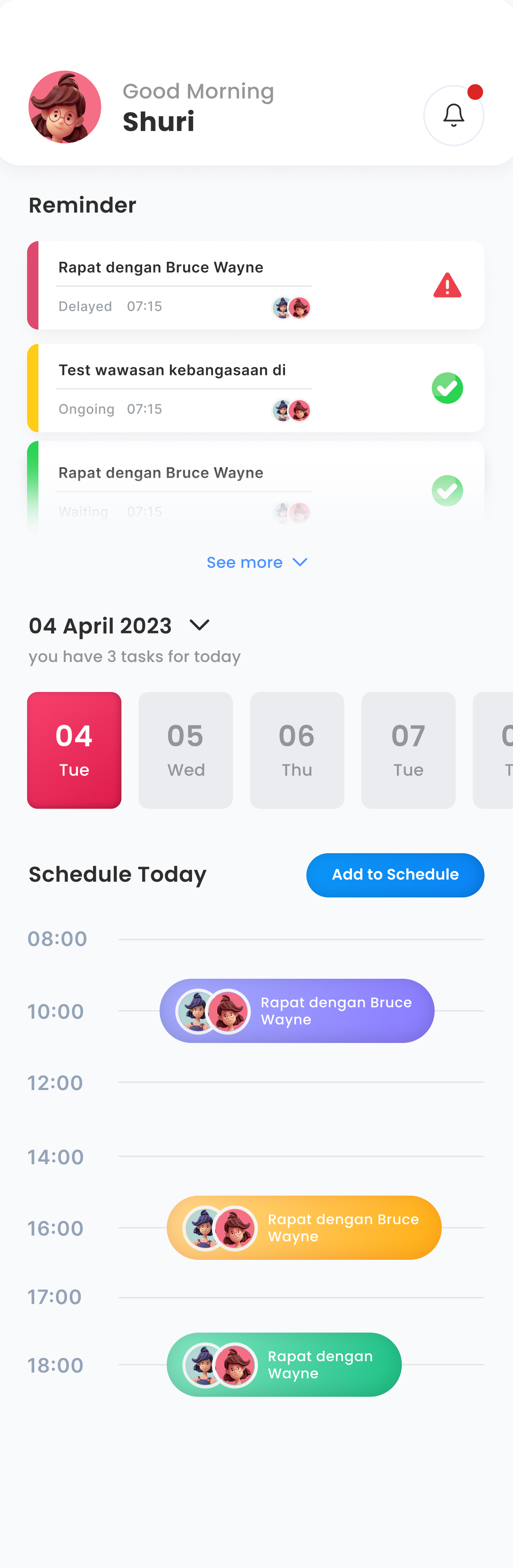 Reminder / Scheduling App by Soumyadeep Majumder on Dribbble