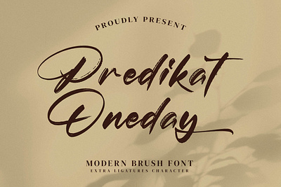 Predikat Oneday - Modern Brush Font typeset