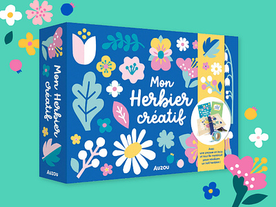 Flower press kit color harmony colorful colors cute feminine style flat color flat illustration flat style florals flower press herbarium illustration kawaii kids illustration leena kisonen nature packaging packaging illustration scandinavian scandinavian style