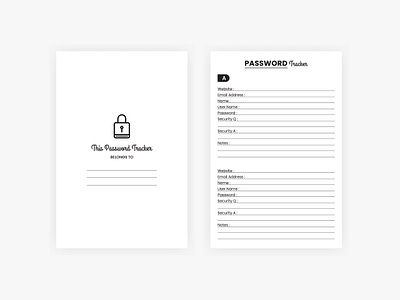 Password Tracker Logbook Amazon KDP Interiors Template amazon kdp graphic design internet password book kdp kdp interiors kdp intorior logbook paperback password password log password logbook password tracker template