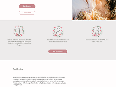 Online Wedding Invitations Website design onlineinvitations ui uidesign weddinginvitations