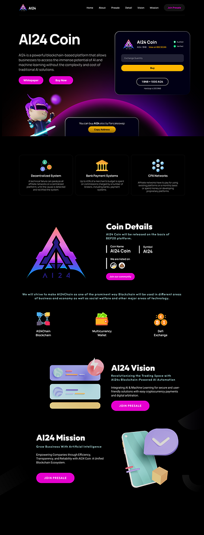 Crypto Exchange crypto cryptpocurrency landing page ui web3