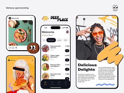 Branding Delivery App app branding concept delivery identity mobile style