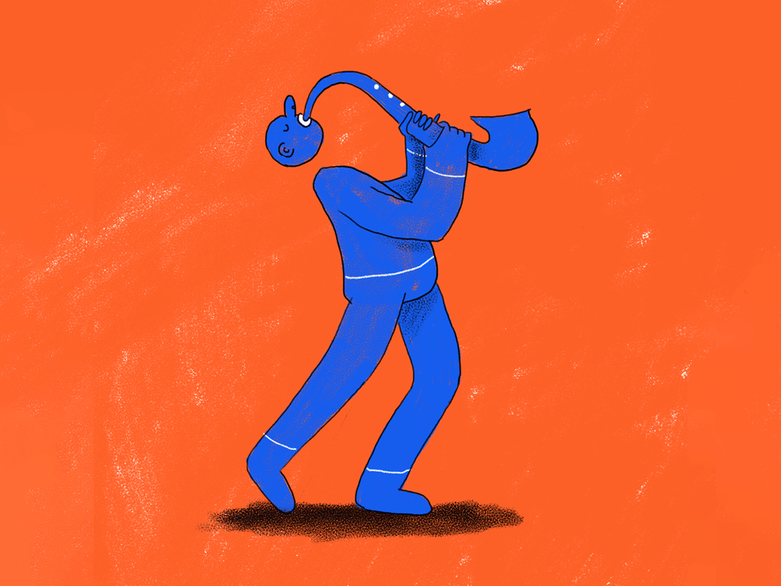 Letter R for #36daysoftype 2d 36daysoftype animation frame by frame illustration motion musician saxophone