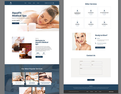 AquaFit Medical Spa app branding design graphic design ui ux