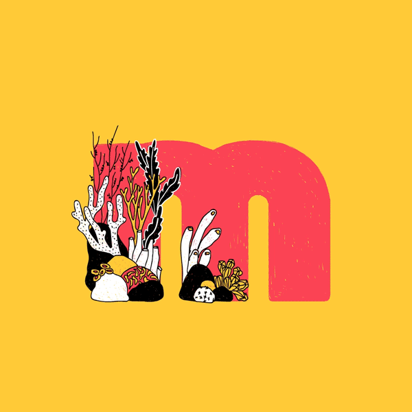 Letter M for #36daysoftype 2d 36daysoftype animation cute design frame by frame illustration letter m marine motion motion graphics