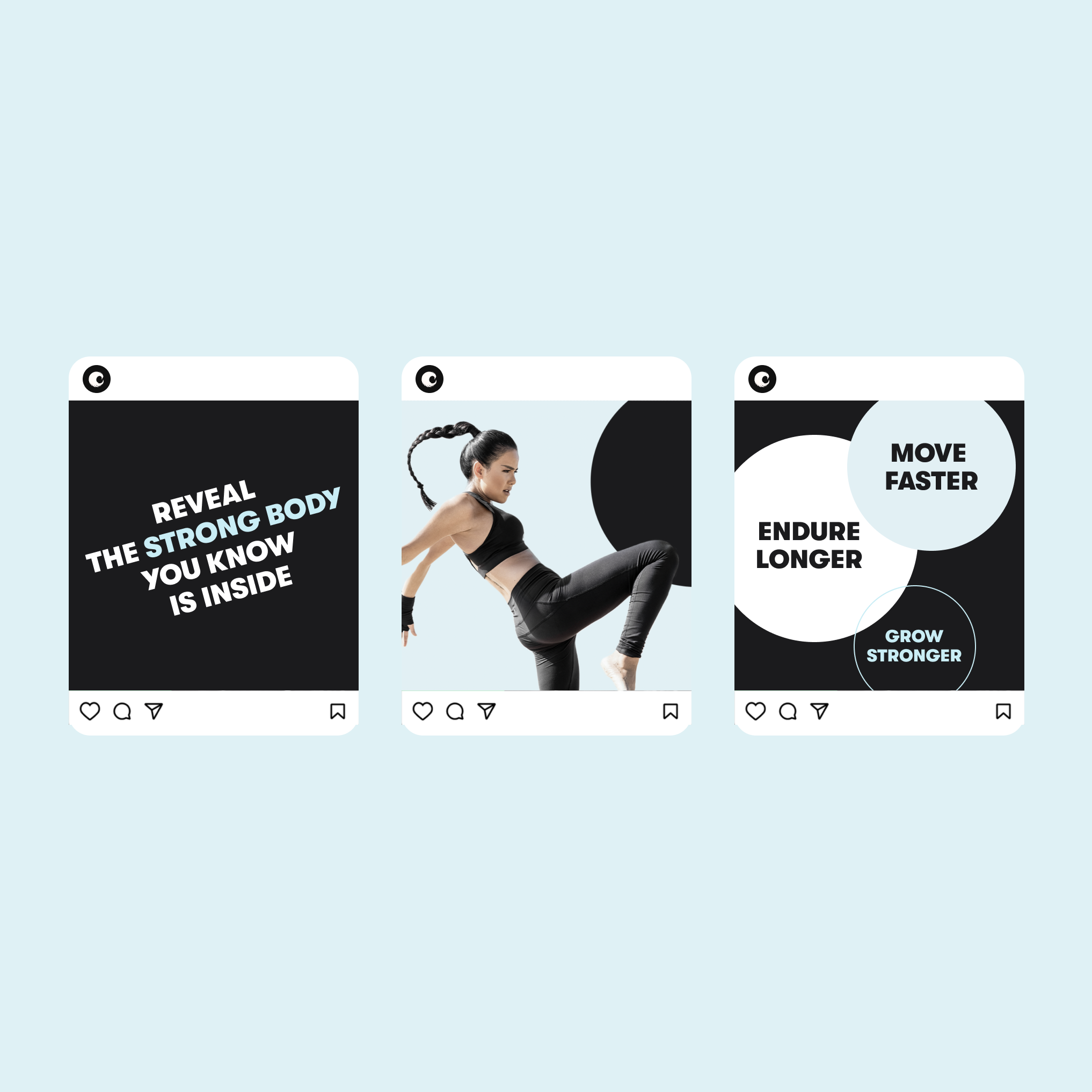 Instagram promo posts app brand brand identity branding design graphic design logo marketing mobile sport web