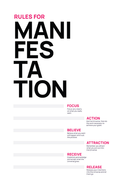 Print Positive Minimal Poster Design graphic design manifestation minimal positive poster