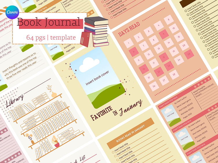 Canva Book Journal Template By Nina On Dribbble Canva Book Journal Template By Nina On Dribbble