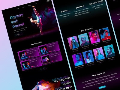 "Star dance" dance class UI design design graphic design illustration ui ux