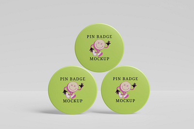 Pin Badge Mockup 3d graphic design illustration mockup pin badge ui