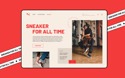 PUMA SUEDE HISTORY PAGE 👟 puma sneakers ui web design