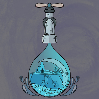 Día Mundial del Agua/World Water Day agua art design diamundialdelagua illustration photoshop procreate vector water
