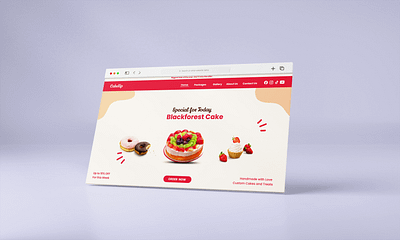 Cakeup Website | Desktop Mockup branding graphic design mockup ui