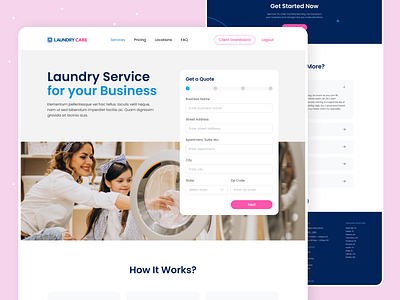 Laundry Care - Platform for Laundry Services graphic design mobile design ui ux visual design visual language