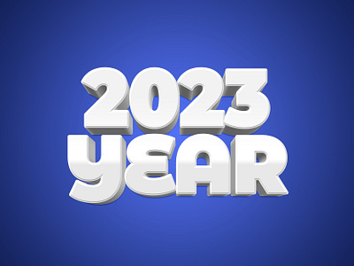 3D Text Effect Design for 2023 year 2023 3d 3d text effet branding design graphic design illustration photoshop