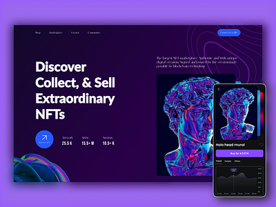 NFT UX/UI Design💎 app branding design figma figma expert graphic design heo design illustration nft nft design nft website ui ux web design website