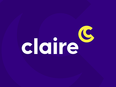 Claire, C letter + moon in negative space, AI logo design ai artificial intelligence c clair de lune confederation data metadata digital assistants europe human-centered innovation research laboratories letter mark monogram logo logo design machine learning ml modern abstract minimalist moon negative space network
