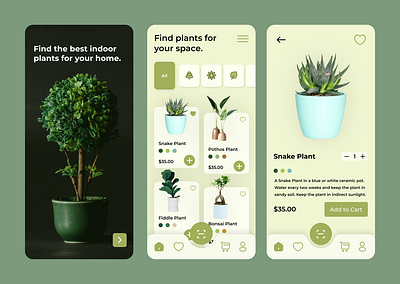 Plant App app branding design graphic design ui ux