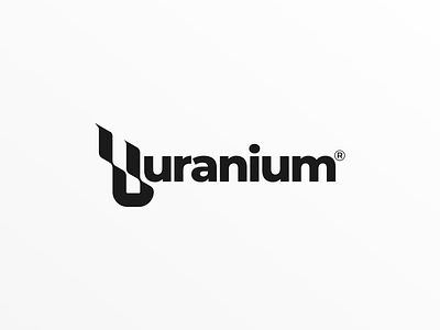 Uranium Logo app icon branding design flat icon logo monogram simple logo