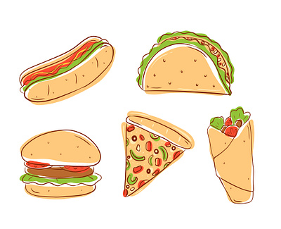 Fast Food Clipart illustration