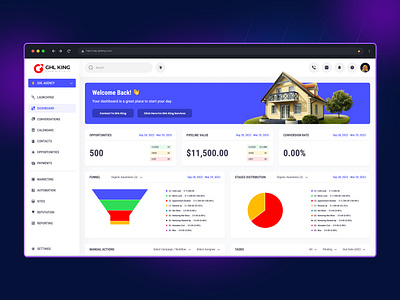 Go High Level CRM New Design agency branding crm dashboard design ghl ghl king go high level graphic design saas ui user experinces user interface design