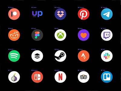 Free Social Icons design icon like logo vector