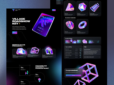 Landing Page For Village Roadshow 3d blockchain branding crypto design cryptocurrency design graphic design illustration interface logo ui villageroadshow web