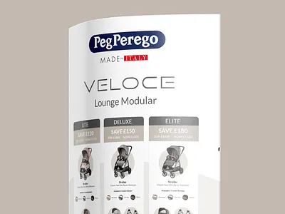 PegPerego - Totem Display Stand advertising baby brown cream peg perego pegperego pram print promo promotion promotional stroller totem totem display