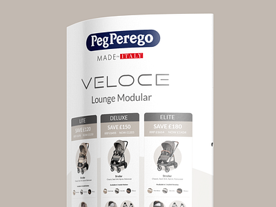 PegPerego - Totem Display Stand advertising baby brown cream peg perego pegperego pram print promo promotion promotional stroller totem totem display