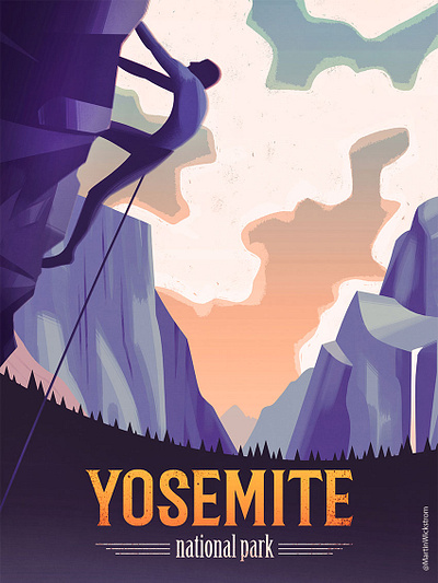 Yosemite Poster design graphic graphic art illustration national park poster poster design travel poster yosemite