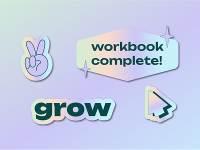 Fundamentals branding (skill development program) branding gradient graphic design growth journey knowledge learning design lms pastel stickers ux vector visual design workbook