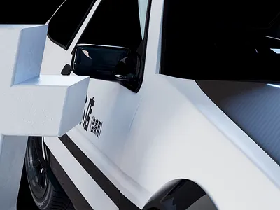 Initial D Motion Graphics Experiment 3d animation c4d car cinema4d drift initial d kinetic typography motion graphics