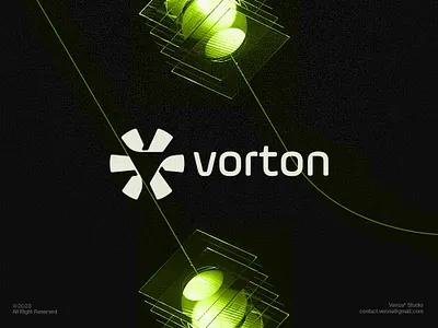 Vorton®ㅤㅤ/ Logo Design a b c d e f g h i logo branding creative custom design folio geometric icon identity j k l m n o p q r s logo logo logotype modern simple software symbol ui unique v logo design vector