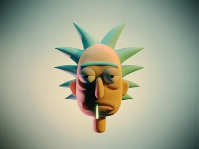 RICK SANCHEZ Sculpt 3d animation art character sculpt