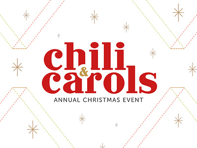 Chili and Carols Christmas Event carols chili christmas church church ministry design graphic design logo