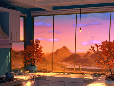 APARTMENT WINDOW 3d animation art environment