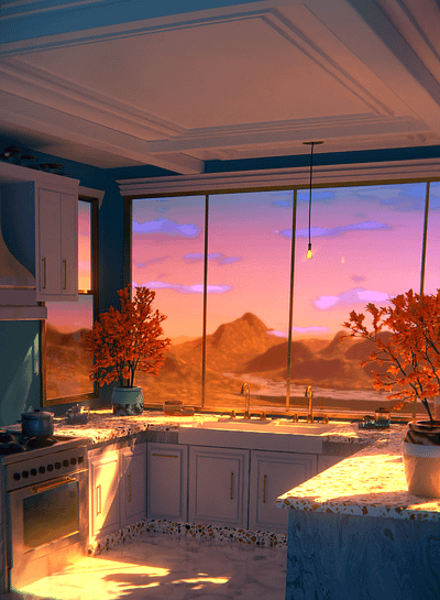 APARTMENT WINDOW 3d animation art environment