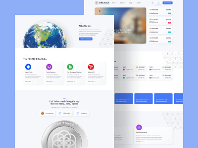 Crypto Landing Page UI Design bitcoin blockchain coin crypto crypto design cryptocurrency design illustration interface logo token ui web
