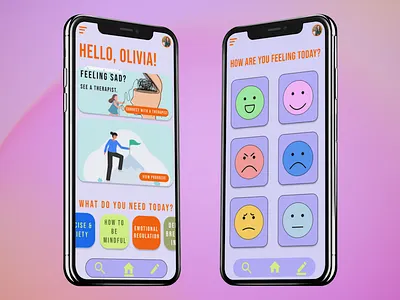 MindReflect-a mental health platform to track and view progress app design graphic design illustration logging mentalhealth mood progress typography ui ux wellness