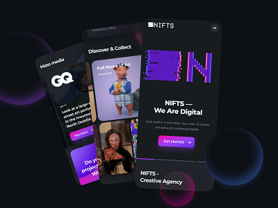 NFT Marketplace UI Mobile 3d blockchain crypto crypto design cryptocurrency design illustration interface logo marketplace nft ui web