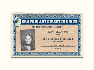 Self-Employed ID Badge art direction art director badge brand identity branding business card employee ephemera film freelance graphic props for film id badge los angeles prop design retro self employed typewriter union vintage wes anderson