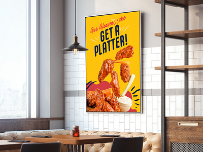 Platter Poster for Angel Wings advertising billboard branding content graphic design marketing poster design poster marketing print design