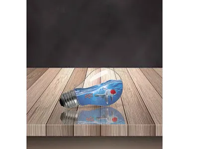 Nature In A Bulb art design graphic design illustration manipulation nature photo vector visual art