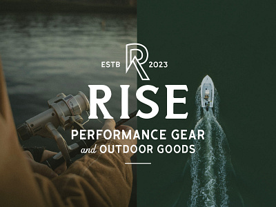 Rise Performance Gear branding design fishing brand graphic design illustrator logo marketing outdoor outdoor brand outdoor logo performance gear rise sports sports brand typography