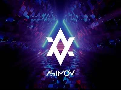 Asimov Logo Concept asimov blue branding design electric futuristic graphic design logo si fi typography vector