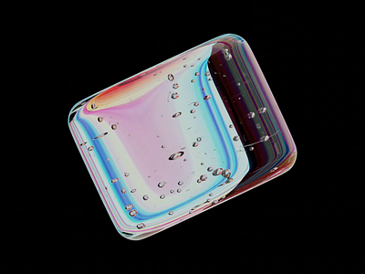 Glass with bubbles 3d animation blender c4d dispersion glass motion nft render