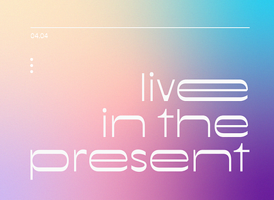 Type Exploration elongated font gradient live in the present stretched type typography