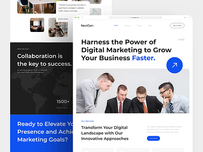 Nextgen - Digital Marketing Landing Page agency agency landing page agency web animation clean digital digital agency digital marketing homepage landing page marketing marketing agency marketing communication marketing landing page marketing website ui web web design website website design